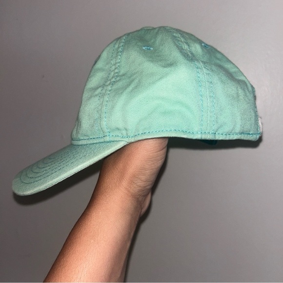 Mint Green Kids Cap with Gingerbread Design - Picture 3 of 6